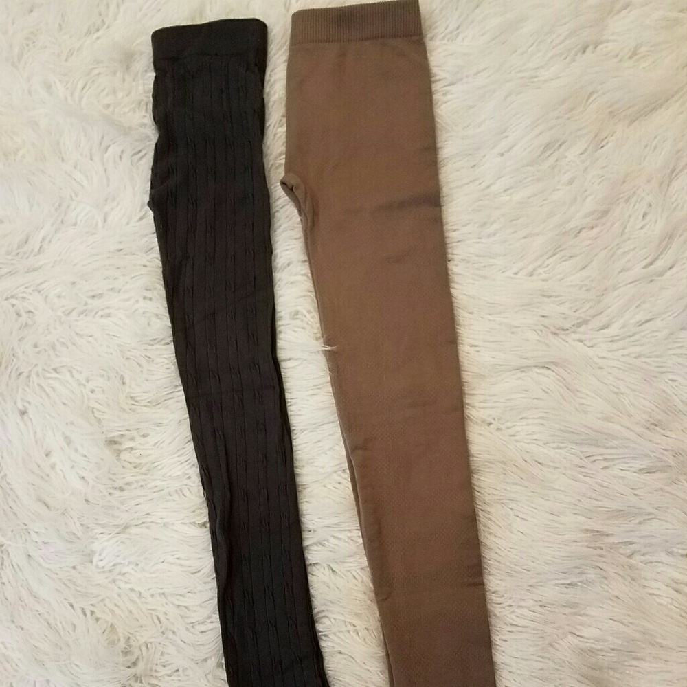 2 prs leggings sz small with pattern